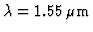 $\lambda=1.55\,\mu{\rm m}$