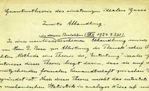 manuscript of Sitzungsberichte (Berlin) 1 (1925) 3-14