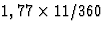 $1,77\times 11/360$